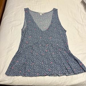 J Crew V Neck peplum tank